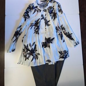 💚 Free people draped floral tunic dress